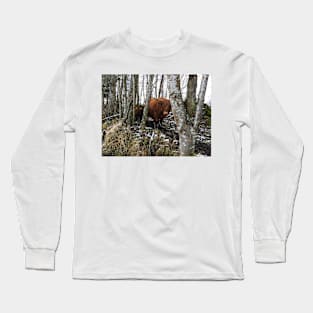 Scottish Highland Cattle Cow and Calf 1597 Long Sleeve T-Shirt